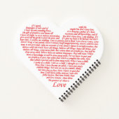 Bibelangebot 1 Korinther 13 Lieben Kunst im Herzen Notizblock (Rückseite)