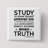Bibelangebot 2 Timothy 2:15 Button (Vorderseite)