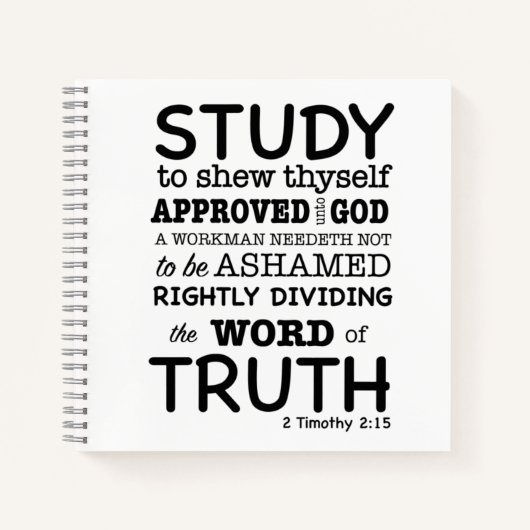 Bibelangebot 2 Timothy 2:15 Journal Notizblock (Vorderseite)