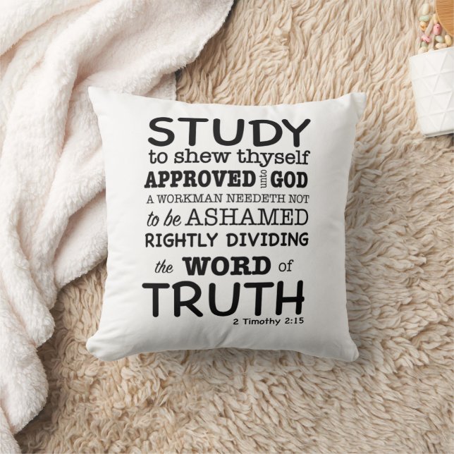 Bibelangebot 2 Timothy 2:15 Kissen (Decke)