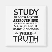 Bibelangebot 2 Timothy 2:15 Magnet (Vorne)