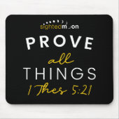 Bibelangebot beweist alles Gelbe Schwarz-weiß Mousepad (Vorne)