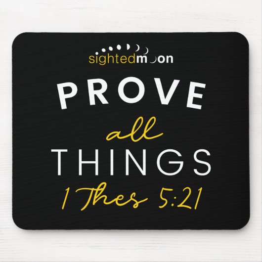 Bibelangebot beweist alles Gelbe Schwarz-weiß Mousepad (Vorne)