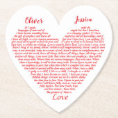 Bibelangebot Hochzeit 1 Korinther 13 Lieben Name h Untersetzer (Vorderseite)