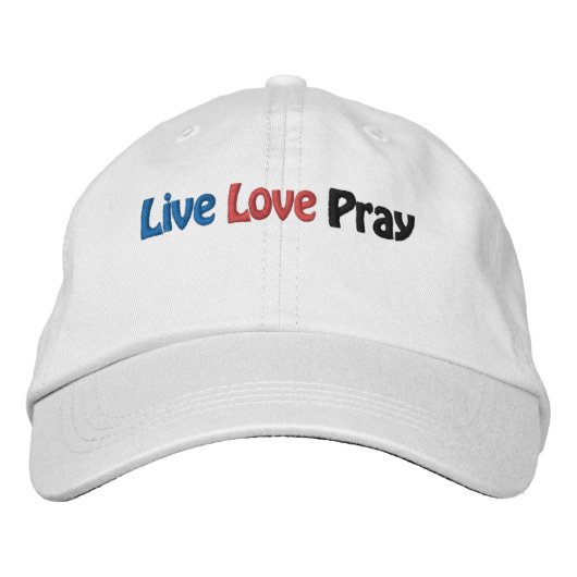 Bibelangebot in Live-Liebe anpassen Bestickte Baseballkappe (Vorderseite)