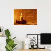 Bibelangebot mit Weihnachtskerze Poster (Heimbüro)
