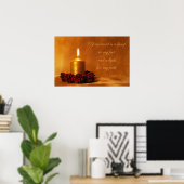 Bibelangebot mit Weihnachtskerze Poster (Heimbüro)