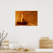 Bibelangebot mit Weihnachtskerze Poster (Küche)