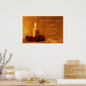 Bibelangebot mit Weihnachtskerze Poster (Küche)