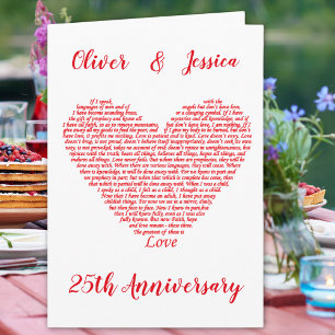 Bibelangebot zum 25. Jahrestag 1 Korinther 13 Lieb Karte