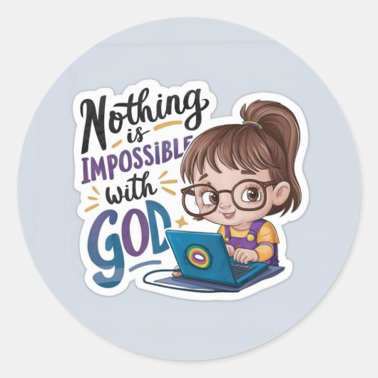 Bibelaufkleber Runder Aufkleber (Vorderseite)