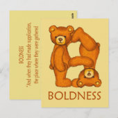 Bibelbären ~ Boldness Scripting Postkarte (Vorne/Hinten)