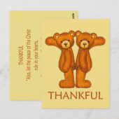 Bibelbären ~ Dankbare Schrift ~ Flashcard Postkarte (Vorne/Hinten)