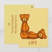Bibelbären ~ Everlasting Life Scripting Postkarte (Vorne/Hinten)