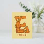 Bibelbären ~ EXert ~ Flashcard Postkarte (Stehend Vorderseite)
