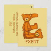 Bibelbären ~ EXert ~ Flashcard Postkarte (Vorne/Hinten)