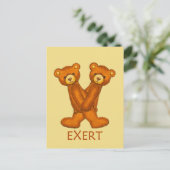 Bibelbären ~ EXert ~ Flashcard Postkarte (Stehend Vorderseite)