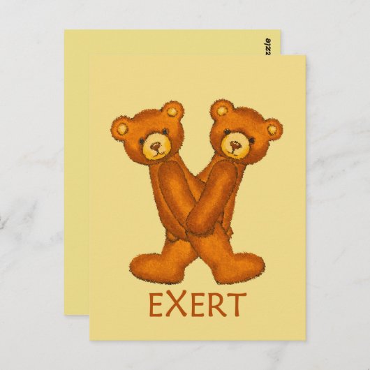 Bibelbären ~ EXert ~ Flashcard Postkarte (Vorne/Hinten)