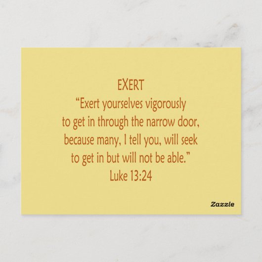 Bibelbären ~ EXert ~ Flashcard Postkarte (Rückseite)