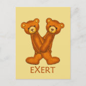 Bibelbären ~ EXert ~ Flashcard Postkarte (Vorderseite)