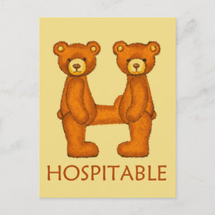 Bibelbären ~ Hospitable Scripting ~ Flashcard Postkarte