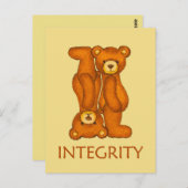 Bibelbären ~ Integrity Scripting Postkarte (Vorne/Hinten)