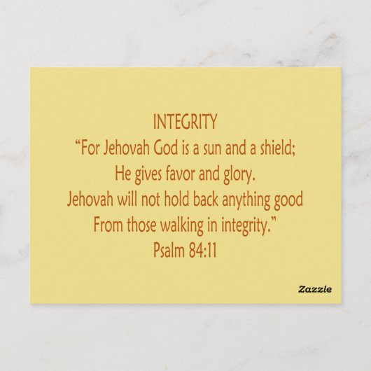 Bibelbären ~ Integrity Scripting Postkarte (Rückseite)