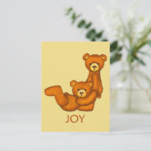 Bibelbären ~ Joy Scripture Postkarte (Stehend Vorderseite)
