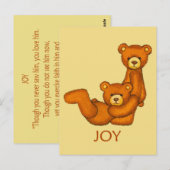 Bibelbären ~ Joy Scripture Postkarte (Vorne/Hinten)