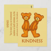 Bibelbären ~ Kindness Scripting Postkarte (Vorne/Hinten)