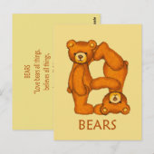 Bibelbären~Liebe Bären Alle~Scripture~Flashcard Postkarte (Vorne/Hinten)