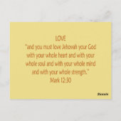 Bibelbären ~ Liebe Scripting 2 ~ Flashcards Postkarte (Rückseite)