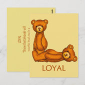 Bibelbären ~ Loyal Scripting ~ Flashcards Postkarte (Vorne/Hinten)