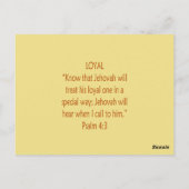 Bibelbären ~ Loyal Scripting ~ Flashcards Postkarte (Rückseite)