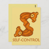 Bibelbären ~ Scriptur der Selbst-Kontrolle ~ Flash Postkarte (Vorne/Hinten)