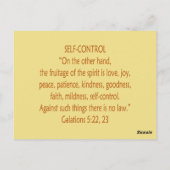 Bibelbären ~ Scriptur der Selbst-Kontrolle ~ Flash Postkarte (Rückseite)