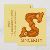 Bibelbären ~ Sincerity Scripting ~ Flashcard Postkarte (Vorne/Hinten)