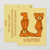 Bibelbären ~ United Scripting ~ Flashcard Postkarte (Vorne/Hinten)