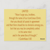 Bibelbären ~ United Scripting ~ Flashcard Postkarte (Rückseite)