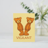 Bibelbären ~ Vigilant Scripting ~ Flashcard Postkarte (Stehend Vorderseite)