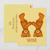 Bibelbären ~ Wise Scripting ~ Flashcard Postkarte (Vorne/Hinten)