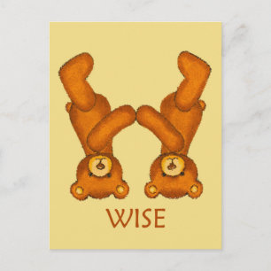 Bibelbären ~ Wise Scripting ~ Flashcard Postkarte