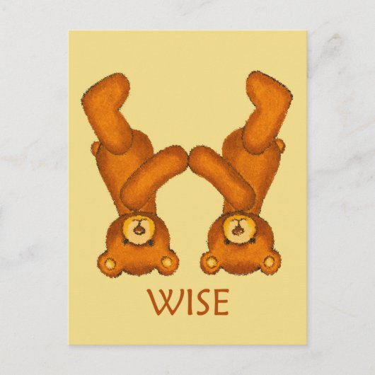 Bibelbären ~ Wise Scripting ~ Flashcard Postkarte (Vorderseite)