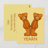 Bibelbären ~ Yearn Scripting ~ Flashcard Postkarte (Vorne/Hinten)