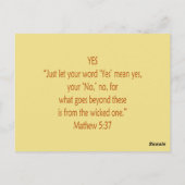 Bibelbären ~ Yes Scripting ~ Flashcard Postkarte (Rückseite)