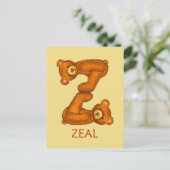 Bibelbären ~ Zeal Scripting ~ Flashcard Postkarte (Stehend Vorderseite)