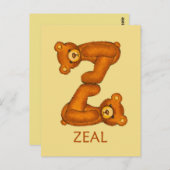 Bibelbären ~ Zeal Scripting ~ Flashcard Postkarte (Vorne/Hinten)