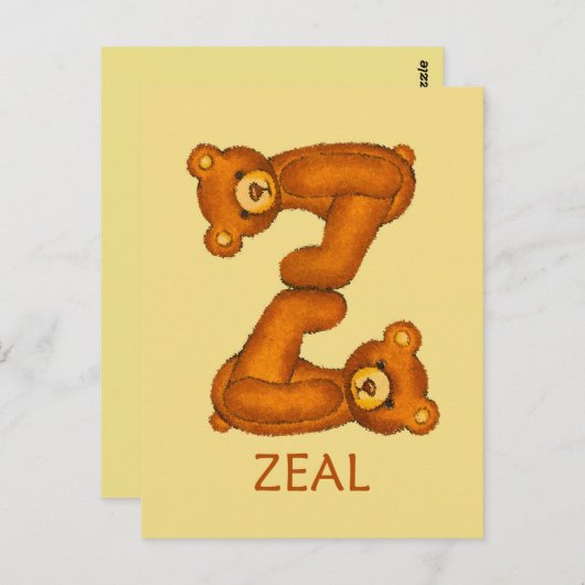 Bibelbären ~ Zeal Scripting ~ Flashcard Postkarte (Vorne/Hinten)