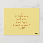 Bibelbären ~ Zeal Scripting ~ Flashcard Postkarte (Rückseite)