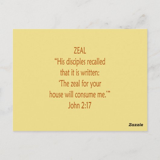 Bibelbären ~ Zeal Scripting ~ Flashcard Postkarte (Rückseite)